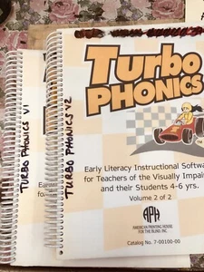 Turbo Phonics Early Literacy Visually Impaired 2 Volumes with CD Aph Press - Picture 1 of 7