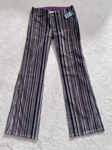 Joseph Velour Forever Milleraie Raye Wide Leg Trousers In Brick. Large BNWT - Picture 1 of 10