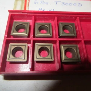 6 Pcs. indexable carbine inserts T3000D - Germany - new in open box . - Picture 1 of 4