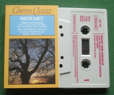 Mozart Horn Concertos Nos 1 2 3 & 4 Alan Civil RPO Kempe Cassette Tape - TESTED - Image 1 of 2