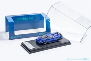Stance Hunters SH 1:64 Diablo GT 1998 Obra de Arte Azul Metálico Diecast Modelo de Coche - Imagen 1 de 5