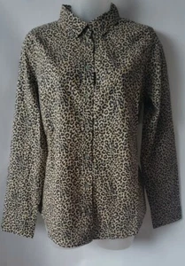 Neu mit Etikett J. Crew Damen Medium Leopardenmuster Button Down Langarm Baumwolle Shirt - Bild 1 von 10