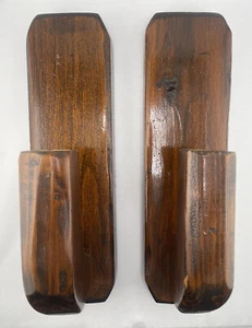 Vintage Wood Wall Sconce Taper Candle Holder Country Farmhouse cottage core 12” - Picture 1 of 3