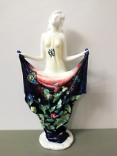 Old Tupton Ware Figurine Butterfly Lady Hand Painted Art Nouveau Style 12"