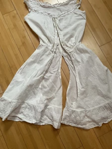 Vintage Cotton White Lace Teddy Nightie Womens (S) Coquette XS - Picture 1 of 6