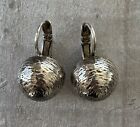 CAMPS & CAMPS Netherlands Drop Dangle Earring Round Silver Balls Spiral Hinged