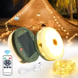 Catena Luminosa USB Campeggio Avvolgibile Catena Luminosa LED Impermeabile Solare Portatile - Foto 1 di 29