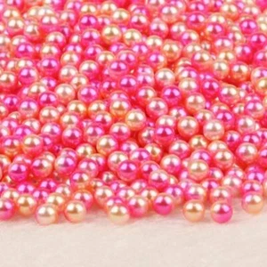 4mm 6mm 8mm 10mm Round No Hole Resin Pearl Loose Spacer Beads DIY Craft Findings - Picture 1 of 12