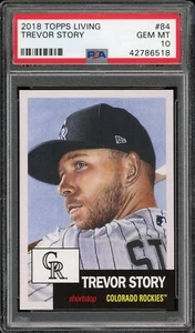 2018 Topps Living Set TREVOR STORY #84 PSA 10 Colorado Rockies - Picture 1 of 2