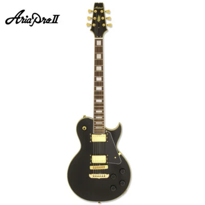 Aria Pro II PE-350CST Classic Age Black Carved Top Electric Guitar PE350CST-AGBK - Image 1 of 3