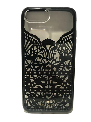 Kate Spade Lace Cage Case for iPhone 8 Plus 7 Plus 6s Plus Clear Black Lace - Image 1 of 2
