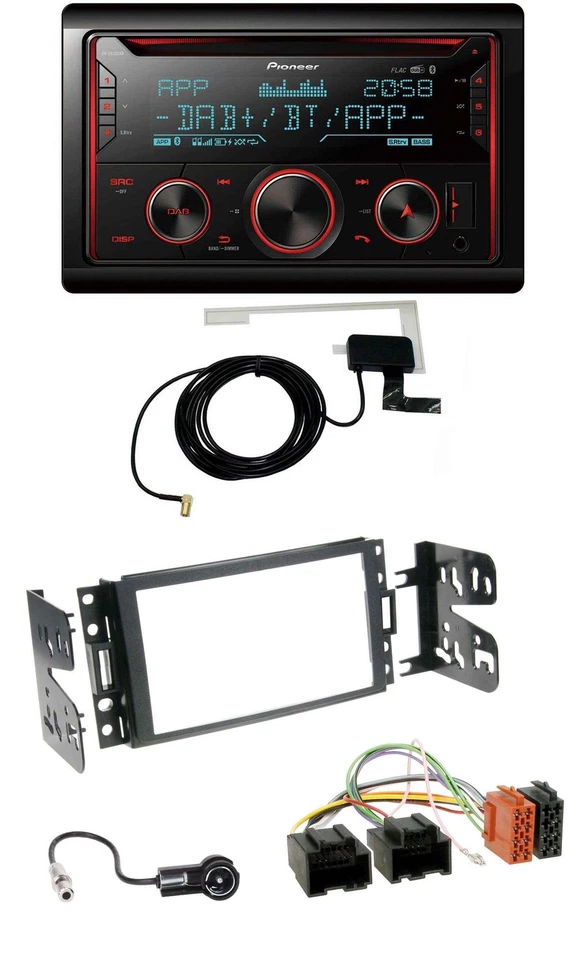 Pioneer 2DIN MP3 DAB USB CD Bluetooth Autoradio für Chevrolet Corvette Uplander - Bild 1 von 4
