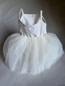 Monbebe Tulle Bodysuit Tank Dress Tutu Playsuit Beige Size S 3 6 Months Romper - Picture 1 of 11