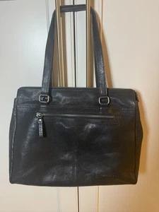 Spikes and Sparrow Medium Leder Schultertasche schwarz schöne Arbeitstasche! - Bild 1 von 8