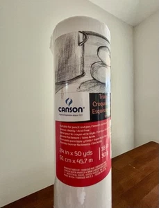 NEW Canson Sketching & Tracing Translucent Paper Roll 24” X 50 yards White - Picture 1 of 4