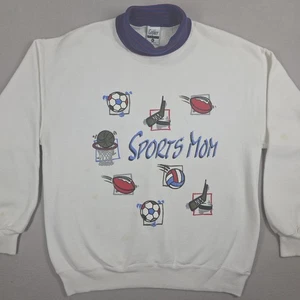 Vintage Sport Mom Sweatshirt XL 90s Gopher Sport Crewneck weiß Kragen Streifen - Bild 1 von 17