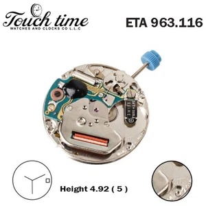 ETA 963.116Or 963.114 Swiss Quartz Movement-3 Hands-White Date Disk At 3-H:4.92 - Imagen 1 de 4
