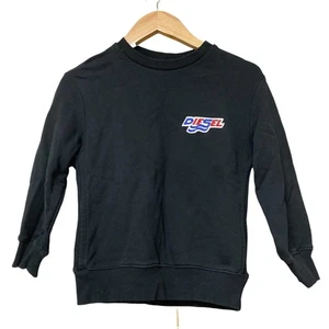 DIESEL Logo Pullover Sweatshirt, Size 6Y, Black Kids USED - Picture 1 of 6