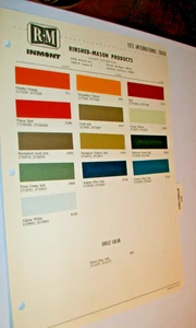 1972 IH International Pickup Travelall Panel SCOUT truck RM Paint Chips set- VG - Picture 1 of 1