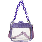 Pvc Women Rhinestone Handbags Jelly Bags Makaron Chain Fashion Personality Bags