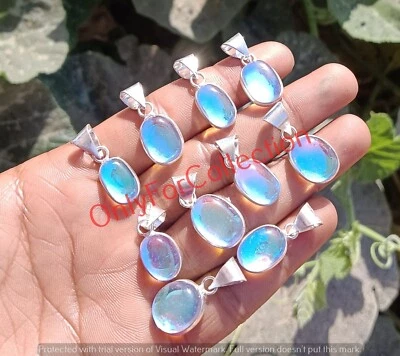 Offer Mystic Topaz Gemstone 925 Sterling Silver Plated Wholesale Pendants Lot - Image 1 of 4
