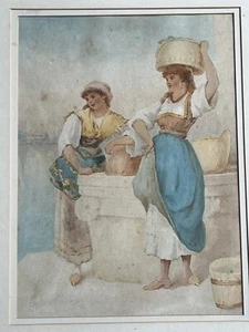 Fanny Mearns - f1. 1870-1881 - Figuras en paisaje (Malta / Venecia) bellas artes - Imagen 1 de 16