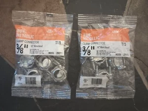 3/8 In. Non-Metallic (NM) Twin-Screw Cable Clamp Connectors -10 Count - Picture 1 of 4