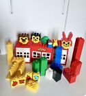 Lego Duplo gemischte Menge Steine einschließlich Hausteile & 3 kompatible Grundplatten