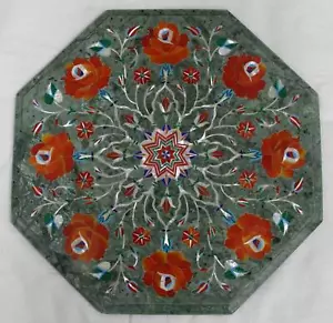 12" Table Top Inlay Marble Pietra Dura Art Coffe Dining antique Italian h36 - Picture 1 of 3