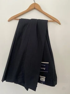 G.h. Bass & Co Premium Mens Dress Pants Black Nior Flat Front 38 x 30 New - Picture 1 of 5