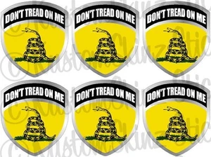 Calcomanía de 6 - 2" Don't Tread Gadsden Dont Flag Shield Insignia vinilo sombrero duro pegatina - Imagen 1 de 1