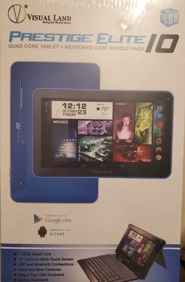 Visual Land Prestige Elite 10Q 10" QUAD CORE ANDROID TABLET BUNDLE - Image 1 of 4
