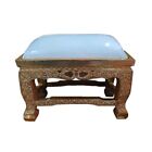 Wood Buddha Altar Table Worship White Cushion Thai Handmade Buddhist Home D&#233;cor