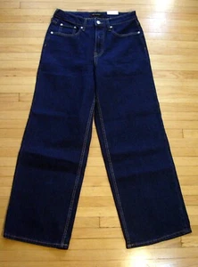 Free Assembly Women's High Rise 70’S Full Wide Leg Straight Jeans NEW Size 8 - Picture 1 of 6