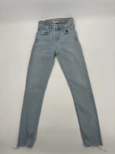 Agolde Jeans Damen 23 Blau Riley Crop High Rise Light Wash Denim Designer 23x25 - Bild 1 von 7