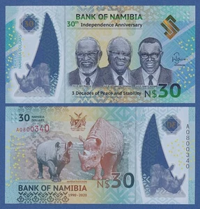 NAMIBIA -- 30 NAMIBIA DOLLARS ( 2020 ) -- UNC -- COMMEMORATIVE -- PICK NEW . - Bild 1 von 1