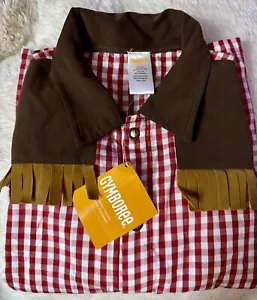 Costume da cowgirl cowboy Halloween GYMBOREE (SOLO TOP) piccolo 5/6 nuovo con etichette - Foto 1 di 4