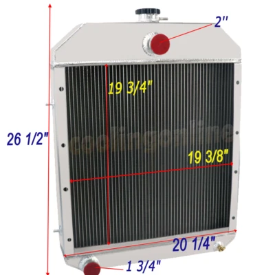 RADIATOR 3 ROW FIT CASE 1845B/S 480D 480LL 580D 580SD 584D 585D 586D 1845#D81055 - Image 1 of 4