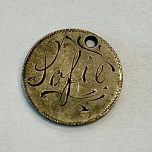 1909-1919 Norway 25 Ore Silver Coin Love Token - Engraved with the name Sofia - Picture 1 of 2