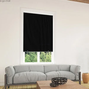 100% Blackout Roller Shades Cordless Window Blind Curtains for Nursery Travel - Picture 1 of 16