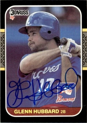 1987 Donruss Glenn Hubbard Auto Atlanta Braves #634 Card Signed - Image 1 of 2
