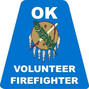 OKLAHOMA Freiwillige Feuerwehr HELM TETS TETRAEDER AUFKLEBER REFLEKTIEREND - Bild 1 von 3