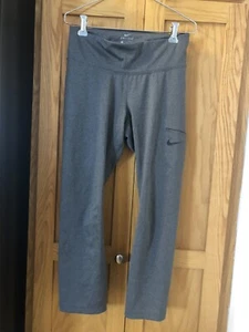 Nike Dri-Fit Athletic Capri Pants Gray Size Medium - Picture 1 of 7