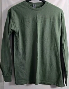 Gildan schweres langärmeliges grünes T-Shirt aus Baumwolle Größe Medium - Bild 1 von 2