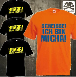 Junggesellenabschied JGA T-SHIRTS Hurra XXX heiratet Scheisse ich bin XXX SHIRT - Bild 1 von 2