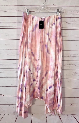 Falda Midi MAJE Talla 42 Imprime Floral Plisada Nueva con Etiquetas $345 Hibisco Rosa Fluida Foto 1 de 4