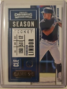 2020 Contenders Base Season Ticket #3 Francisco Lindor - Cleveland Indians - Picture 1 of 4