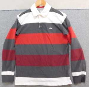 Vintage Nike Striped Rare Rugby Polo Long Sleeve Shirt Boy's XL Y2K - Picture 1 of 16