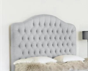 Deswbury Headboard in Plush Fabric Padded Elegant Divan Bed Bedroom Furniture - Picture 1 of 37