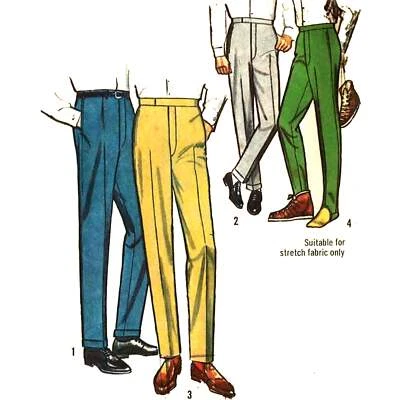 1960s Pattern, Men's Slacks, Trousers and Ski Pants - Waist=30” (76.2cm) - Image 1 of 3